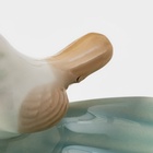 УЦЕНКА Блюдо керамическое «Птичка на листочке», 15,5×15,5 см, цвет голубой - фото 14676034