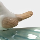 УЦЕНКА Блюдо керамическое «Птичка на листочке», 15,5×15,5 см, цвет голубой - фото 14676035