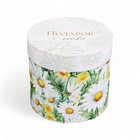 Набор шляпных коробок для цветов 5 в 1, упаковка подарочная, «Ромашки», 16×14 см - 22×19.5 см - Фото 4