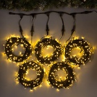 УЦЕНКА Гирлянда «Клип-лайт» 5 нитей по 20 м, IP44, УМС, тёмная нить, 665 LED, свечение тёплое белое, 24 В 10849612