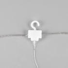 УЦЕНКА Гирлянда «Занавес» 2.8×3 м, роса, на крючках, с пультом, IP20, 300 LED, USB, 8 режимов, серебристая нить, свечение фиолетовое - Фото 10