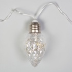 УЦЕНКА Гирлянда «Нить», 3 м, с насадками «Лампочки шишки», IP20, 80 LED, 220 В, 8 режимов, прозрачная нить, свечение мульти - Фото 9