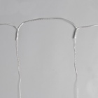 УЦЕНКА Гирлянда «Занавес» 1 × 1 м роса, IP20, серебристая нить, 100 LED, свечение тёплое белое, 12 В - Фото 5