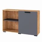 Стол компьютерный «Квартет – 13», с надстройкой, с пеналом, с тумбой, цвет дуб крафт золотой/графит серый - Фото 2