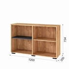 Стол компьютерный «Квартет – 13», с надстройкой, с пеналом, с тумбой, цвет дуб крафт золотой/графит серый - Фото 3