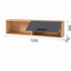 Стол компьютерный «Квартет – 13», с надстройкой, с пеналом, с тумбой, цвет дуб крафт золотой/графит серый - Фото 7