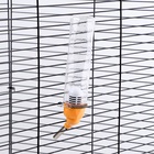 Поилка для грызунов, 125 мл, крепление-пружинка, и два сменных фильтра, оранжевая - фото 29834446