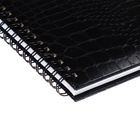 Планинг датированный 2025 года, 64 листа, Attomex. Arkona, твердая обложка бумвинил с поролоном, блок 70 г/м2, чёрный, 294 х 142мм 10848601