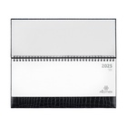 Планинг датированный 2025 года, 64 листа, Attomex. Arkona, твердая обложка бумвинил с поролоном, блок 70 г/м2, чёрный, 294 х 142мм 10848601