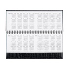 Планинг датированный 2025 года, 64 листа, Attomex. Arkona, твердая обложка бумвинил с поролоном, блок 70 г/м2, чёрный, 294 х 142мм 10848601