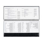 Планинг датированный 2025 года, 64 листа, Attomex. Arkona, твердая обложка бумвинил с поролоном, блок 70 г/м2, чёрный, 294 х 142мм 10848601