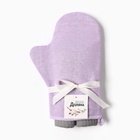 Набор кухонный «Доляна» Lilac, прихватка-варежка 18×28 см, полотенце вафля 35×60 см - 2 шт. - Фото 11