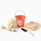 Набор подарочный «Этель» Cute dogs, полотенце, мочалка, щётка - Фото 2