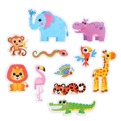 Игрушки для ванной «Жители Африки», набор 11 игрушек, сетка для хранения