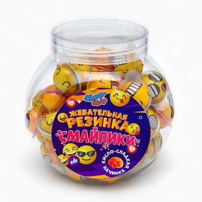 Жевательная резинка «Смайлики», с начинкой, 12 г
