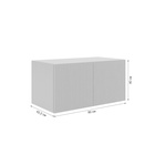 Детский спальный гарнитур «Зефир К4», комплект 6 предметов, 4015×1000×2300 мм, цвет белое дерево/серый эмаль/графит велюр - Фото 3