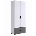 Детский спальный гарнитур «Зефир К4», комплект 6 предметов, 4015×1000×2300 мм, цвет белое дерево/серый эмаль/графит велюр - Фото 4