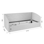 Детский спальный гарнитур «Зефир К4», комплект 6 предметов, 4015×1000×2300 мм, цвет белое дерево/серый эмаль/графит велюр - Фото 7