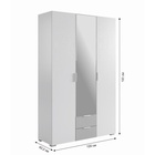 Комплект детской мебели «Зефир К5», 6 предметов, 2700×580×2300 мм, цвет белое дерево/белый муар/белый эмаль - Фото 5