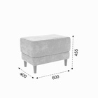 Пуф «Рондо 2», 600×400×455 мм, велюр, цвет топаз - Фото 2