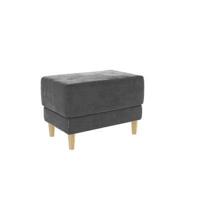 Пуф «Рондо 2», 600×400×455 мм, велюр, цвет графит