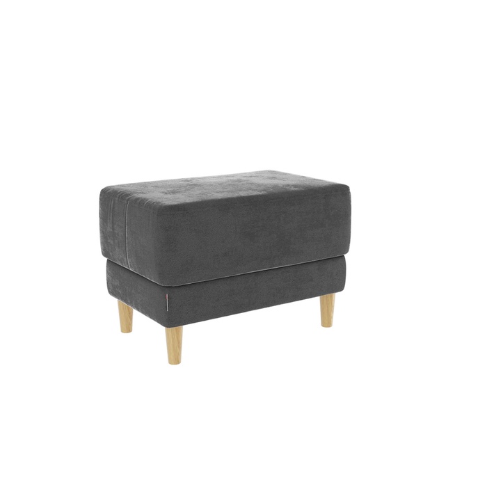 Пуф «Рондо 2», 600×400×455 мм, велюр, цвет графит - Фото 1