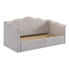 Кровать - тахта «Лея К1», 900×2000 мм, велюр, цвет галька/графит - Фото 1