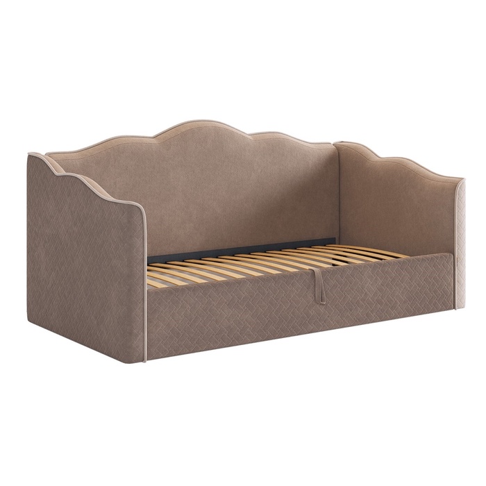 Кровать - тахта «Лея К1», 900×2000 мм, велюр, цвет латте/крем - Фото 1