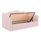 Кровать - тахта «Лея К1», 900×2000 мм, велюр, цвет нежно - розовый/галька - Фото 2