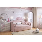 Кровать - тахта «Лея К1», 900×2000 мм, велюр, цвет нежно - розовый/галька - Фото 6