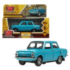 Машинка металлическая «ЗАЗ-968А», ретро - модель «Запорожец», открываются двери, багажник, инерция, 12 см голубой - Фото 1