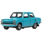 Машинка металлическая «ЗАЗ-968А», ретро - модель «Запорожец», открываются двери, багажник, инерция, 12 см голубой - Фото 2