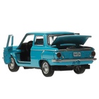 Машинка металлическая «ЗАЗ-968А», ретро - модель «Запорожец», открываются двери, багажник, инерция, 12 см голубой - Фото 4