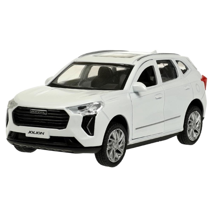 Машинка металлическая Haval jolion, открываются двери, багажник, инерция, 12 см, белый