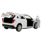 Машинка металлическая Haval jolion, открываются двери, багажник, инерция, 12 см, белый - Фото 6