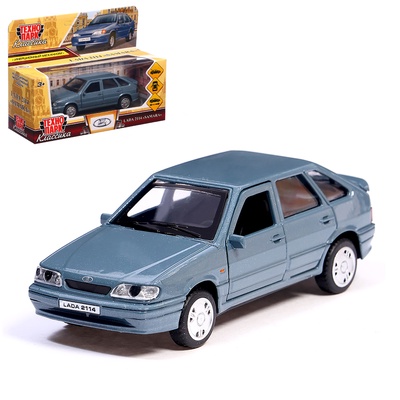 Машина металлическая «Lada Samara», инерция, открываются двери, багажник, 12 см, цвет мокрый асфальт