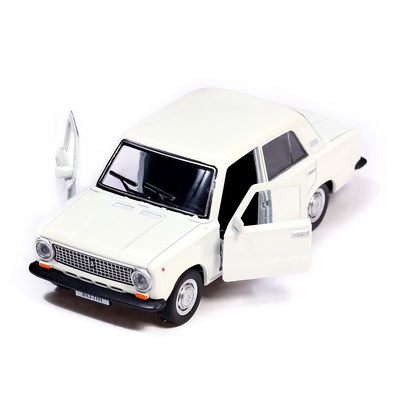 Машина металлическая «ВАЗ-2101», инерция, открываются двери, багажник, 12 см, цвет белый