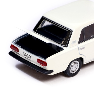 Машина металлическая «ВАЗ-2101», инерция, открываются двери, багажник, 12 см, цвет белый