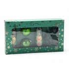 УЦЕНКА Новогодний подарочный набор косметики «Новогодние забавы» для душа и ванны, зеленая серия - Фото 2