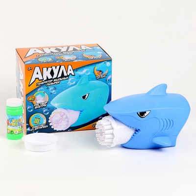 Генератор мыльных пузырей Funny toys «Акула», 16×19×13 см