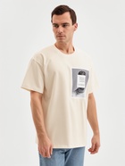 Футболка мужская MINAKU: UPDATE ME, размер 52-54, цвет молочный - Фото 1