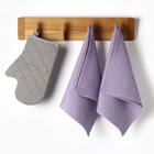 Набор кухонный Liberty: варежка 18×28 см, полотенце вафля 2 шт., 35×60 см - Фото 2