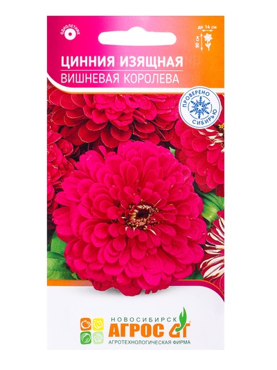 Семена Цинния «Изящная Вишневая Королева», 0.5 г, «Агрос»