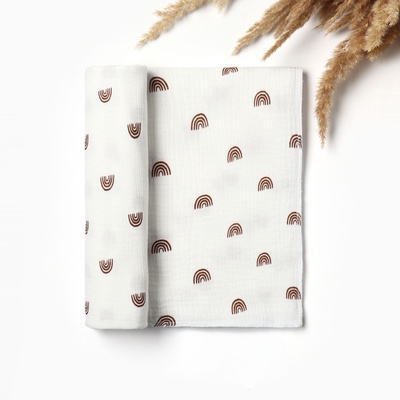 Пелёнка двухслойная «Крошка Я» Boho rainbow, 130×100 см, хлопок 100%