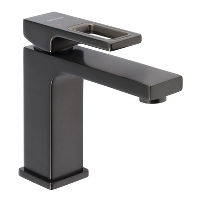 Смеситель для раковины AFLORN AF19010ST, высота излива 11 см, латунь, глянцевый графит