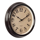 Часы настенные интерьерные, бесшумные, d-31 см, коричневые - фото 30712445