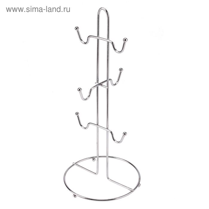 УЦЕНКА Сушилка для кружек 6 крючков, 37×15 см - Фото 1