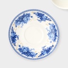 УЦЕНКА Сервиз чайный Доляна «Аззурро», 12 предметов: 6 чашек 240 мл, 6 блюдец d=15.2 см, фарфор, цвет белый - Фото 7