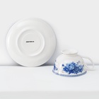 УЦЕНКА Сервиз чайный Доляна «Аззурро», 12 предметов: 6 чашек 240 мл, 6 блюдец d=15.2 см, фарфор, цвет белый - Фото 8