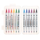 УЦЕНКА Набор маркеров 12 цветов, двусторонние, пулевидный и скошенный наконечники - Фото 2